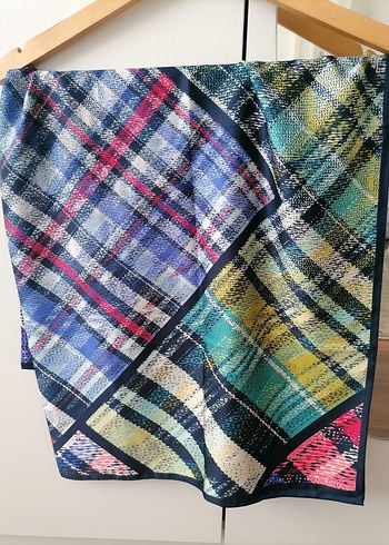 Kadın Çok Renkli Pliseli Modern fular - Görsel 5