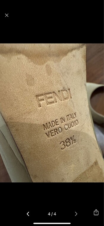 38,5 Beden ten rengi Renk FENDİ bej rengı platform