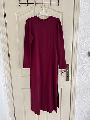 36 Beden Bordo Elbise