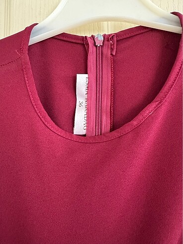 36 Beden bordo Renk Bordo Elbise