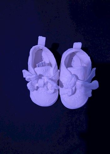 Kız Bebek Beyaz Fırfırlı İlk Adım Ayakkabısı - Görsel 2