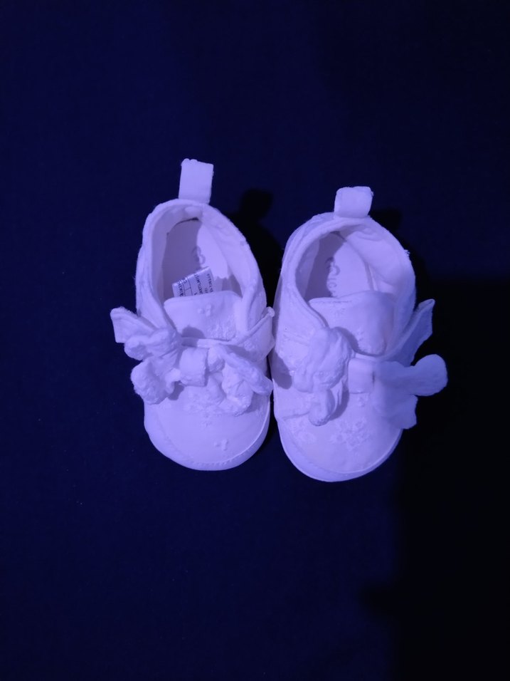 Kız Bebek Beyaz Fırfırlı İlk Adım Ayakkabısı - Görsel 2