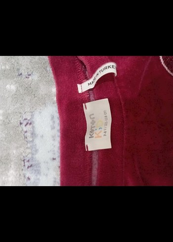 Bordo Kız Sweatshirt ve Eşofman Takımı - Görsel 3