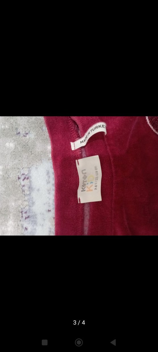 Bordo Kız Sweatshirt ve Eşofman Takımı - Görsel 3