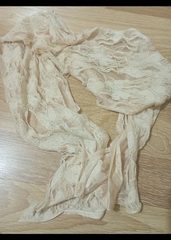 Bohem Dantel Detaylı Keten Kadın Fular - Görsel 4