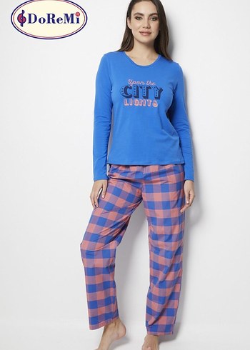 Mavi Doremi marka Rahat Kadın Pijama Takımı - Görsel 2