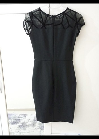 Siyah V Yaka Gotik Midi Elbise - Görsel 2