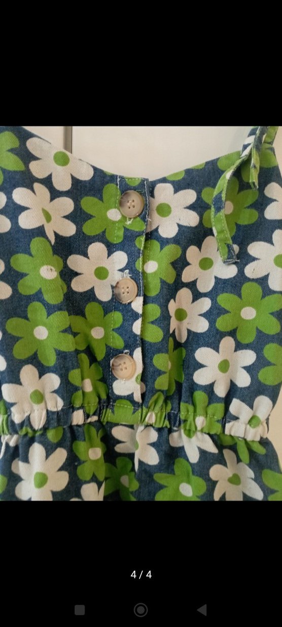 Yeşil Çiçek Desenli Bohem Uzun Elbise - Görsel 3