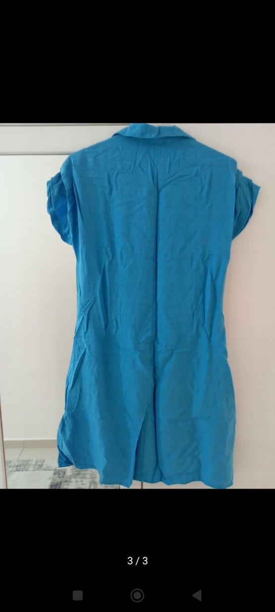 Mavi  elbise, Salaş Kesim - Görsel 3