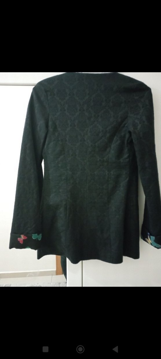 Siyah Düğmeli Midi Kadın Blazer Ceket - Görsel 4