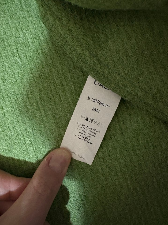 Yeşil Uzun Kollu Düğmeli Ceket - Görsel 2