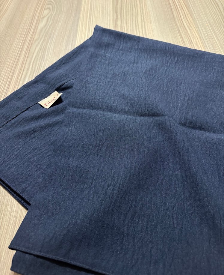 Lacivert Keten Kadın Şal - Görsel 3