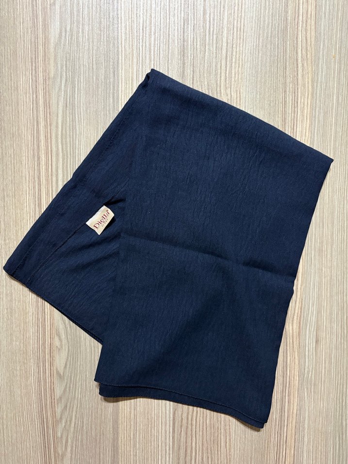 Lacivert Keten Kadın Şal - Görsel 2