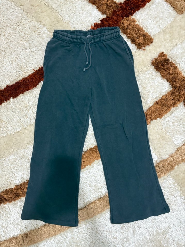 Kadın Gri Rahat Kesim Fermuarlı Eşofman Altı - Görsel 4