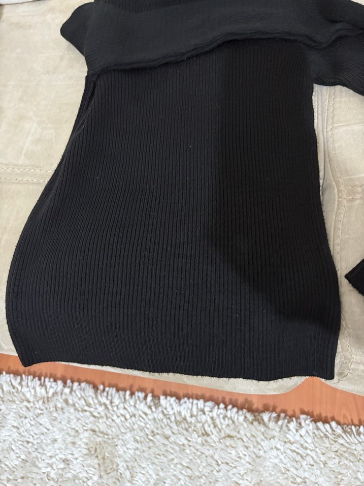 Siyah İnce Örgü Balıkçı Yaka Kadın Kazak - Görsel 4