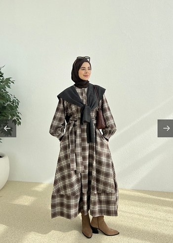 Yeni sezon ekose elbise pakette - Görsel 2