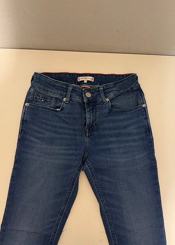 Tommy Hilfiger Skinny Kot Pantolon Tommy Likrali