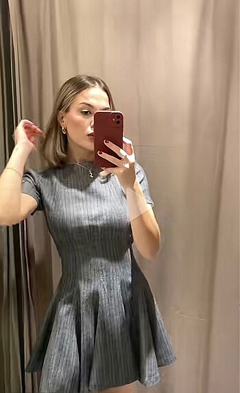 m Beden Zara godeli elbise