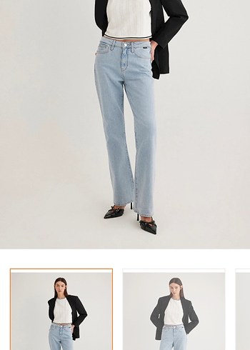 Normal Kesim Midi Kadın Denim Pantolon