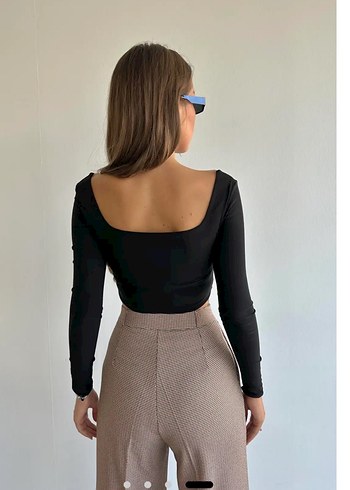 l Beden Siyah Mini Crop Top