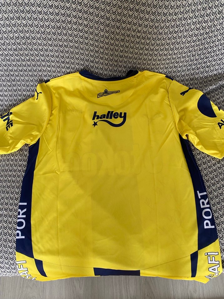 Sarı Lacivert Erkek Spor Forması Otokoc Baskılı - Görsel 4