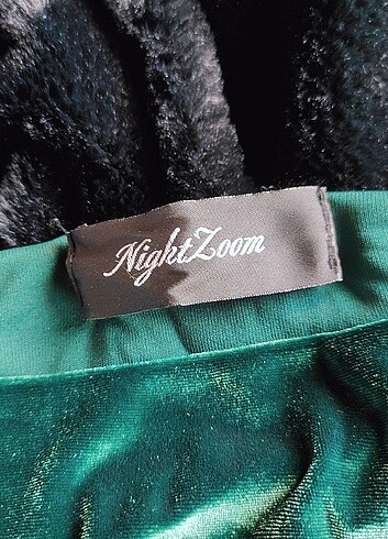 s Beden Adil Işık Night Zoom Kadife Gece Elbisesi