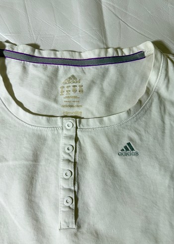 Adidas Beyaz Kadın Tişört - Görsel 3