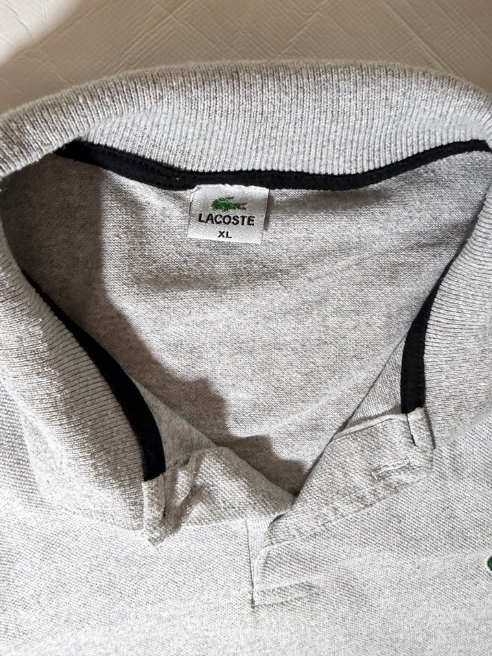 Lacoste Klasik Gri Polo Tişört  - Görsel 3