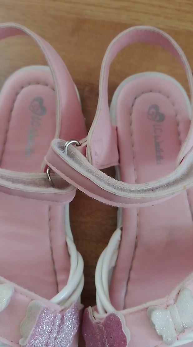 Kız Çocuk Pembe Kelebekli Tokalı Sandalet - Görsel 3