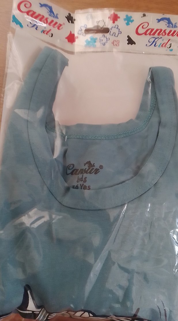 Gri Erkek Çocuk Transparan Baskılı Atlet - Görsel 2