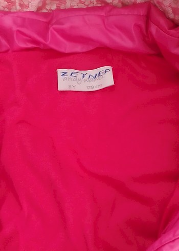 Kız Çocuk Parlak Pembe Kapüşonlu Yelek - Görsel 3