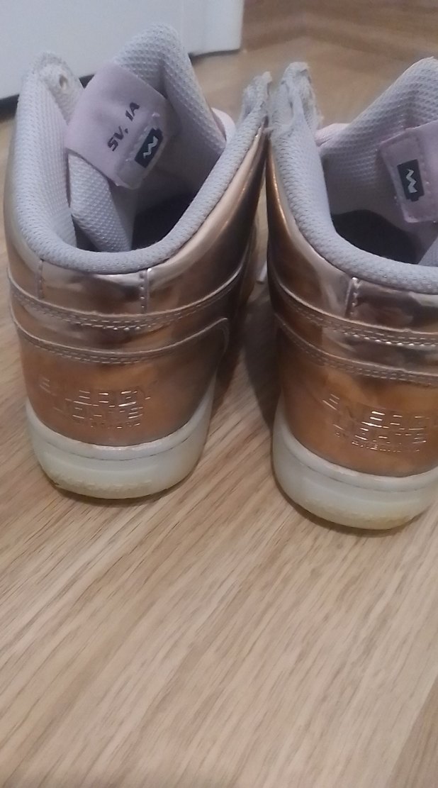 Bej Parlak Metalik çocuk spor ayakkabı - Görsel 3