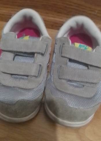 Kız Çocuk Gri Cırt Cırtlı Spor Ayakkabı - Görsel 2