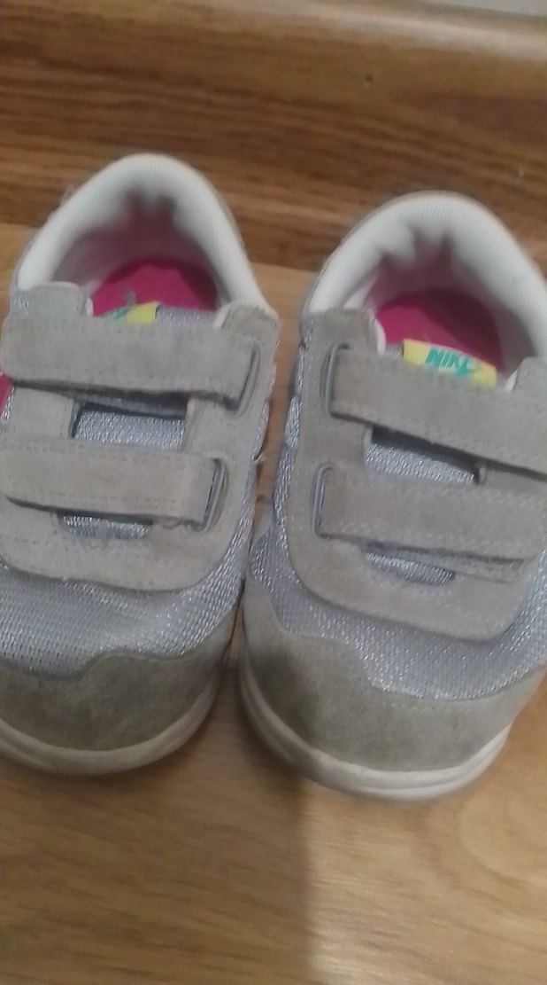 Kız Çocuk Gri Cırt Cırtlı Spor Ayakkabı - Görsel 2