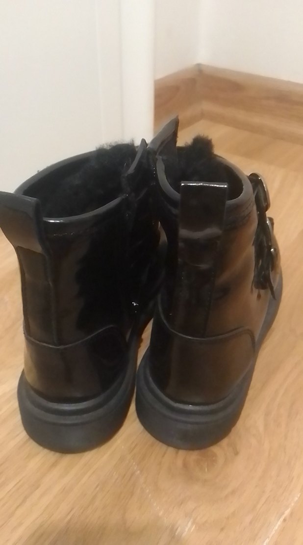 çocuk Siyah Rugan Tokalı Gotik Bot - Görsel 4