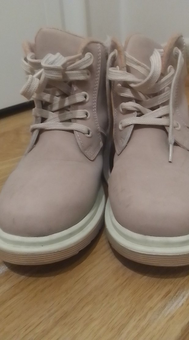 Bej Süet Bağcıklı Kız Botu - Görsel 2