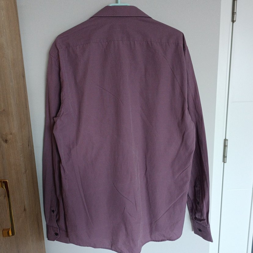 Bordo Düğmeli Erkek Gömlek - Görsel 3