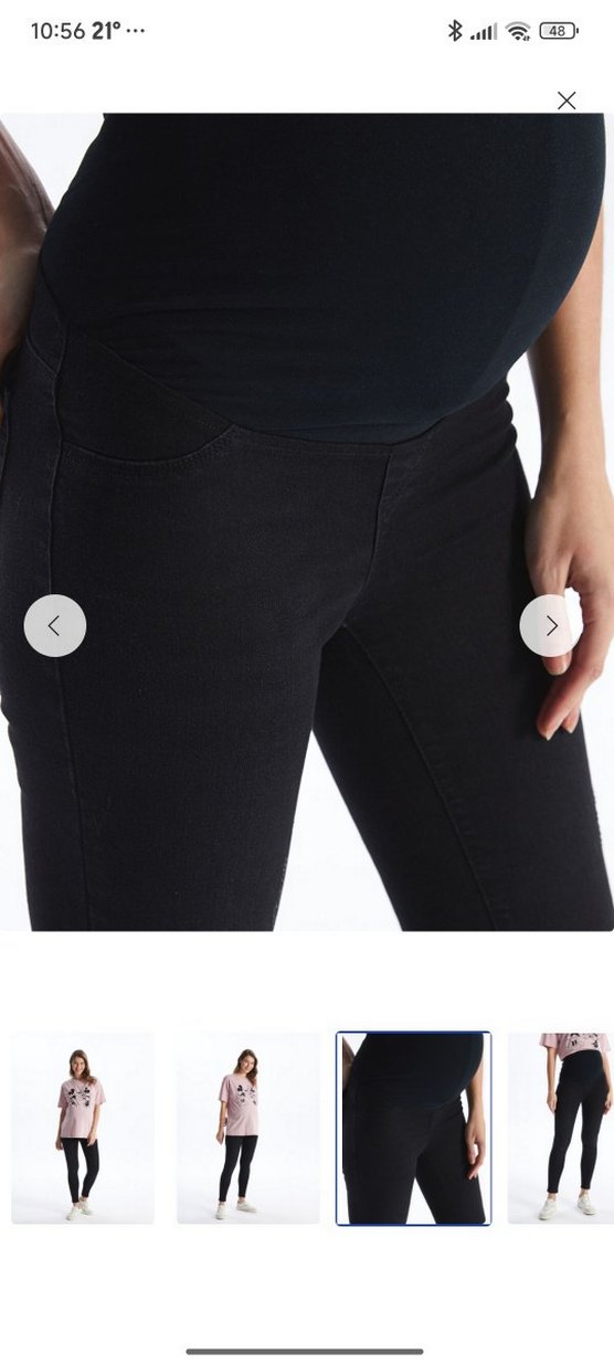 Siyah Rahat Kesim Hamile Pantolonu - Görsel 5