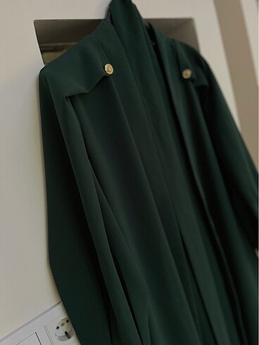 Zümrüt yeşili kap-trençkot - Görsel 3