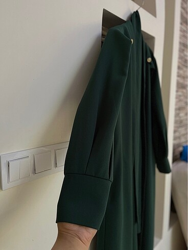 Zümrüt yeşili kap-trençkot - Görsel 4