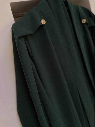 Zümrüt yeşili kap-trençkot - Görsel 2