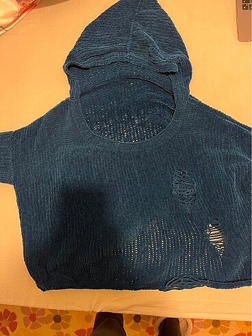 xs Beden Kadife El Örgüsü Sweatshirt