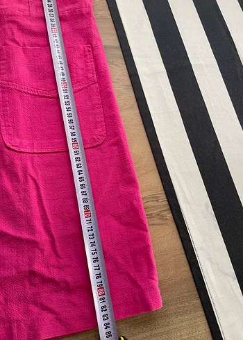 Trendyolmilla Pembe Kolsuz Keten Elbise - Görsel 6