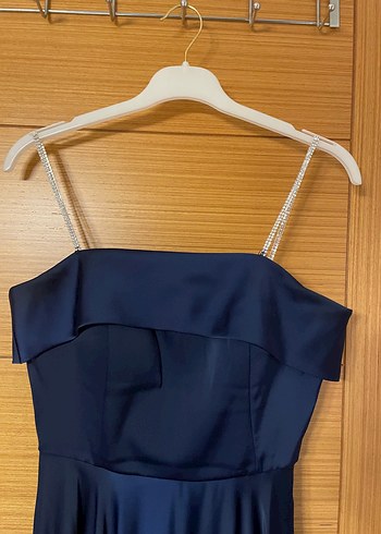 Lacivert Uzun Abiye Elbise - Görsel 5