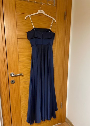 Lacivert Uzun Abiye Elbise - Görsel 7