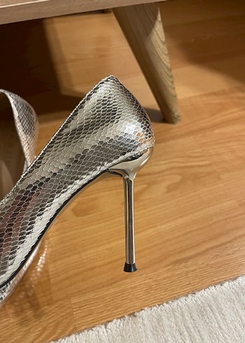 Marjin Gümüş Yılan Desenli İnce Topuklu - Görsel 6
