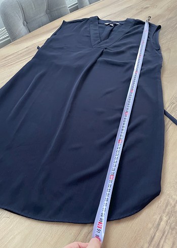 H&M Lacivert V Yakalı Salaş Elbise - Görsel 3