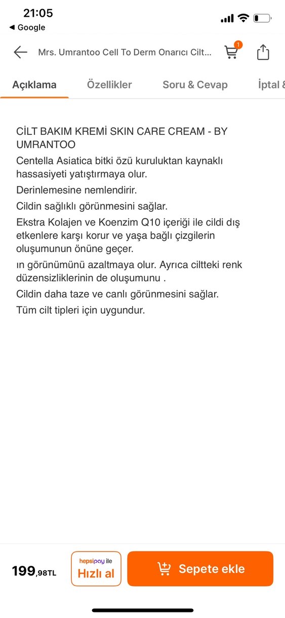 Mrs. Umrantoo Cell To Derm Onarıcı Krem 40 ml - Görsel 3