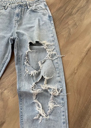 DeFacto Yırtık Salaş Kadın Kot Pantolon - Görsel 3