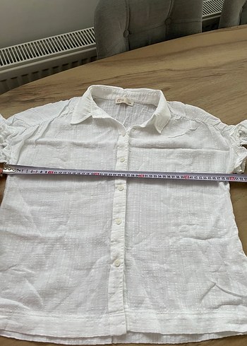 OXXO V Yaka Kısa Kollu Salaş Kadın Gömlek - Görsel 8